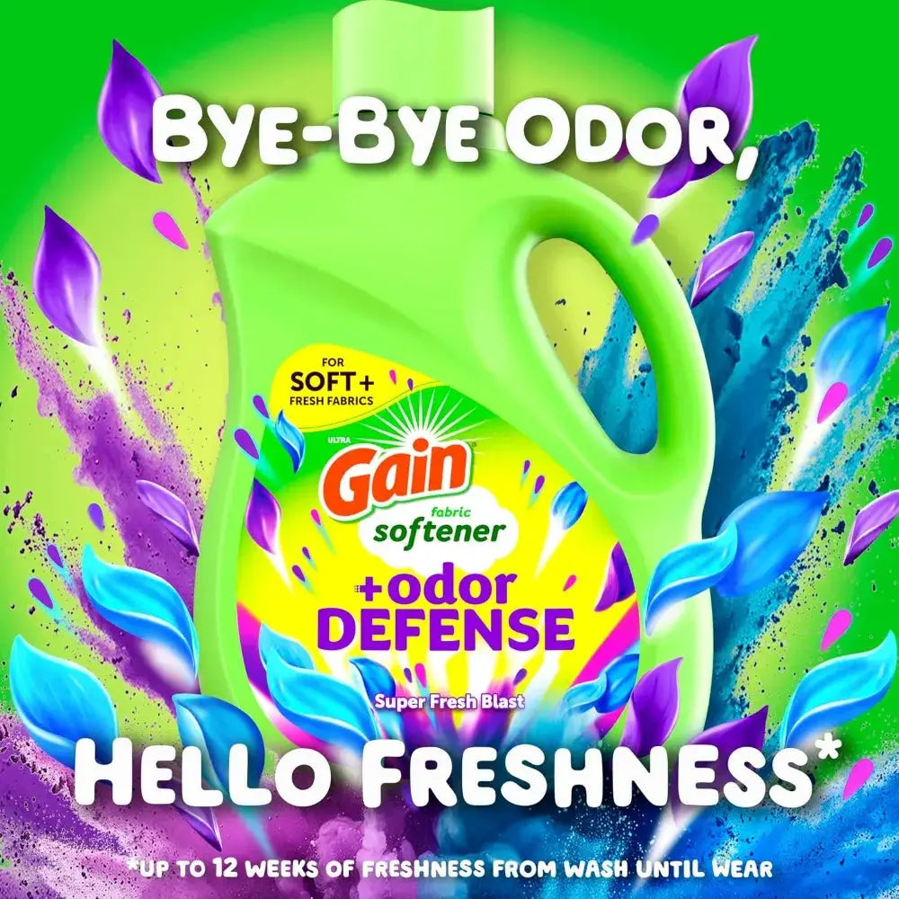 Liquid Fabric Softener | 140 Fl Oz | 190 Loads | Odor Defense