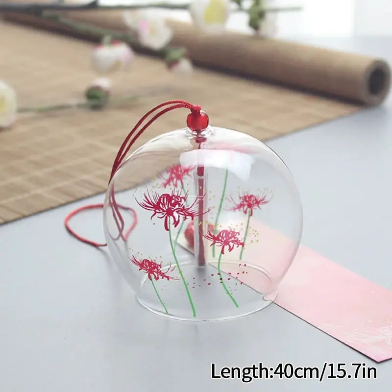Japanese Windchime Huling Landscape Bell Glass Crystal Bell Wind Hanging Ornament Garden Landscape Japanese Wind Bell Decor 후우링 from PriceLows™