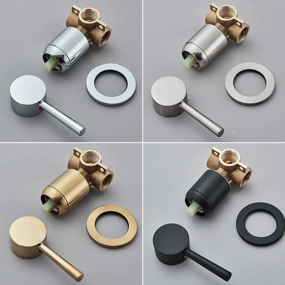 Brass Mixer Tap | Hot Cold Mixer Valve | Shower Diverter Valve | Black Chrome
