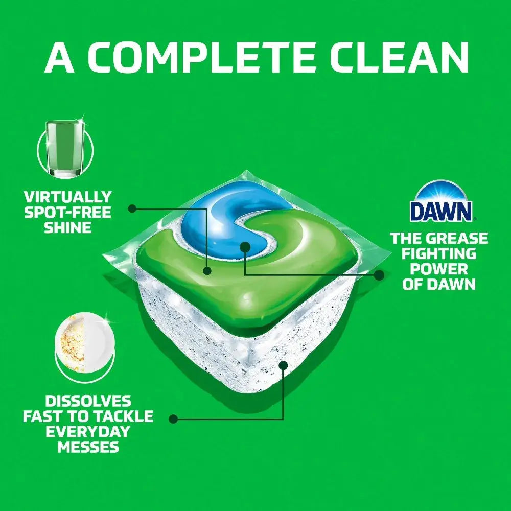 Dishwashing Detergent Pods | Lemon Scented | Phosphate Free | 16 Count