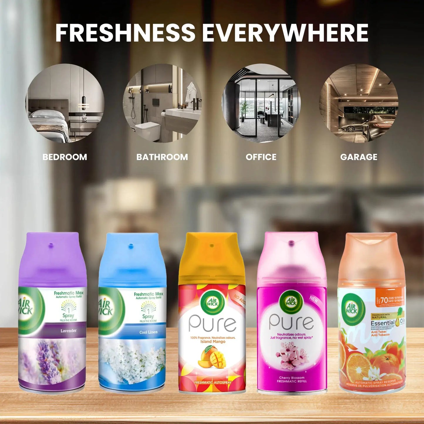 Automatic Spray Air Freshener Refill | 6.2 Oz Per Canister | 2 Pack Sets