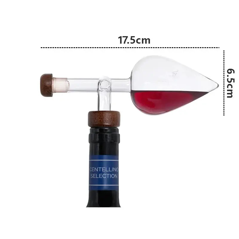 UNTIOR Red Wine Aerator Transparent Round/Peach Shaped Wine Bottle Portable Pourer & Quick Decanter Spout Glass Sobering Device from PriceLows™