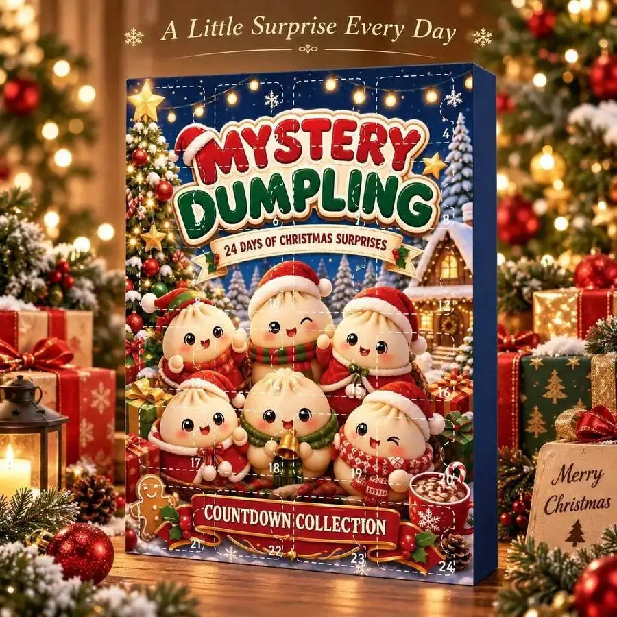 Christmas Advent Calendar | 24 Dumpling Figures | PVC Desk Toy | Gift