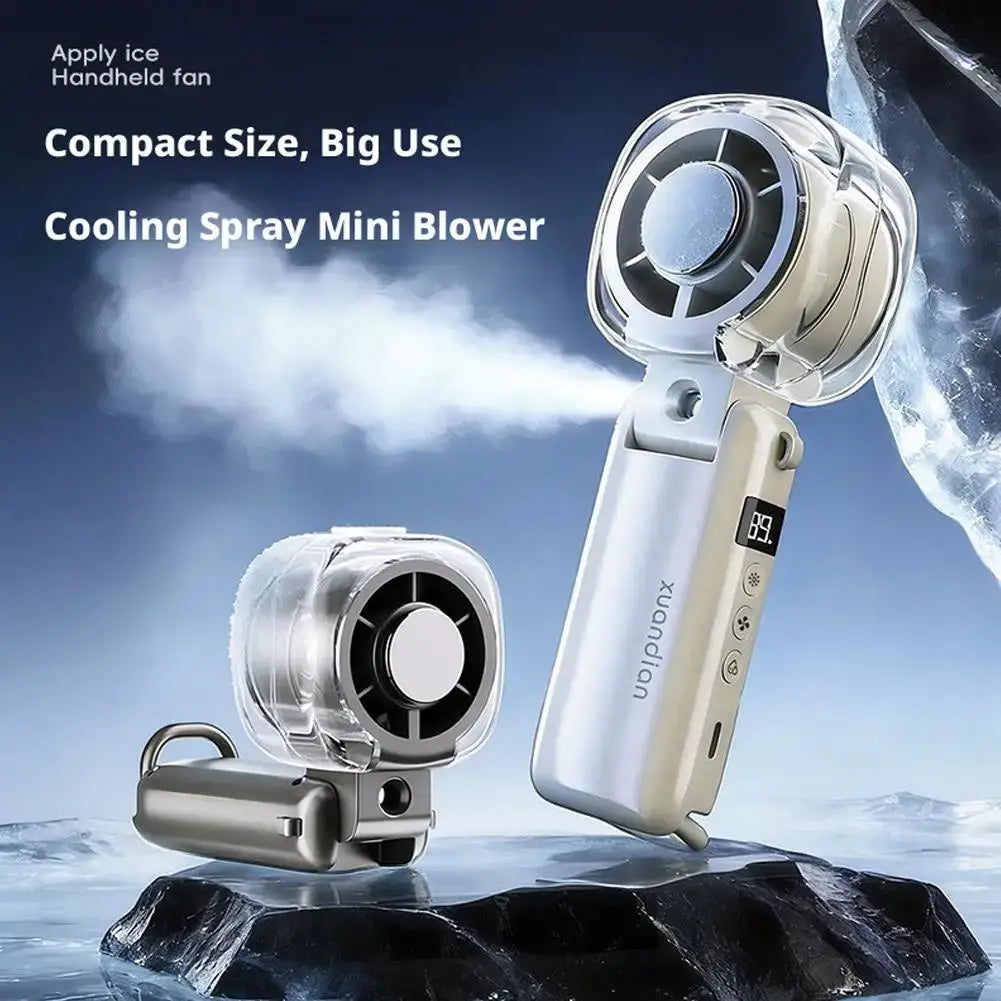 Handheld Misting Fan | USB Rechargeable | 3000mAh Battery | LED Display
