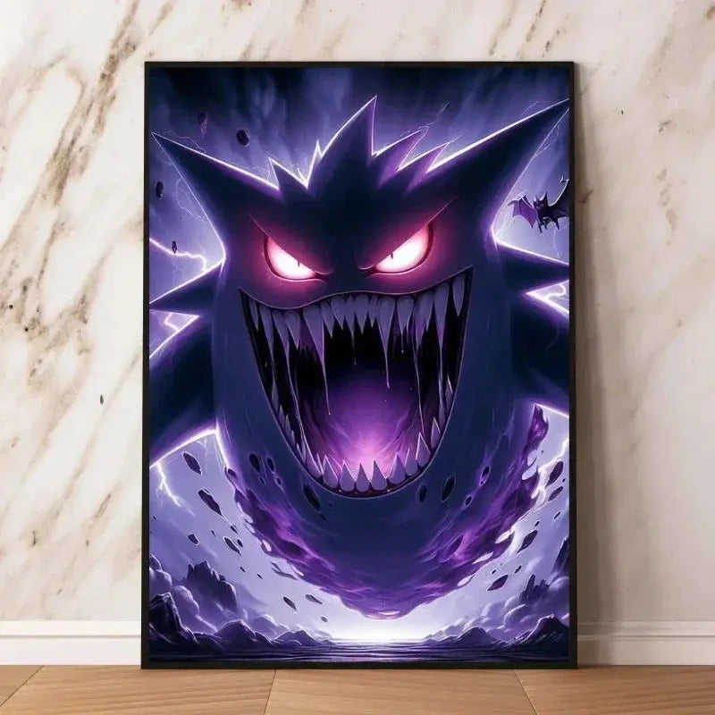 Cartoon Anime Pokemon Gengar Character Poster Print Kids Room Bedroom Decoration Painting Children's Holiday Gifts Classic from PriceLows™