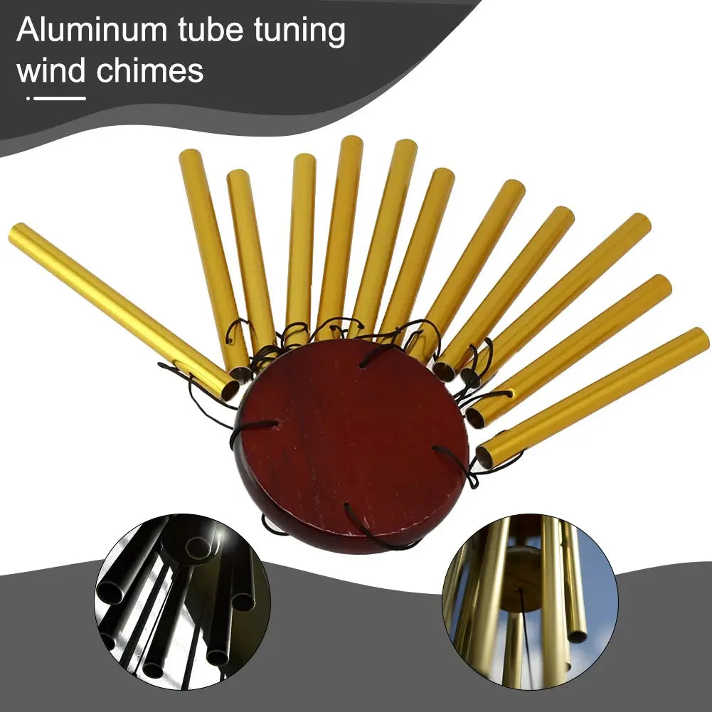 12 Tube Wind Chime Aluminum Tube Pine Musical Wind Chime Waterproof Windproof Suitable For Coffee Shop Garden Restaurant from PriceLows™