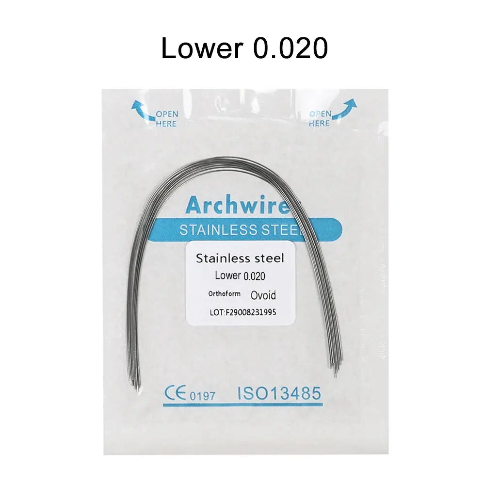 Dental Orthodontic Archwires | Stainless Steel | Round And Rectangular | 10 Piece Set