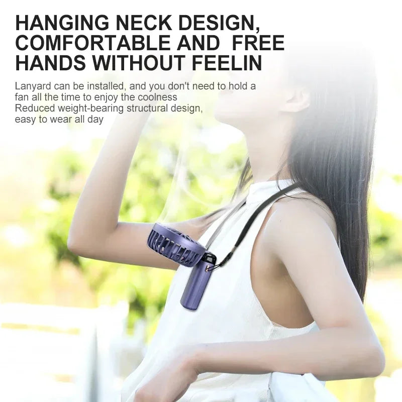 Portable Handheld Mini Fan | 5 Speed | USB Rechargeable | Phone Stand N15