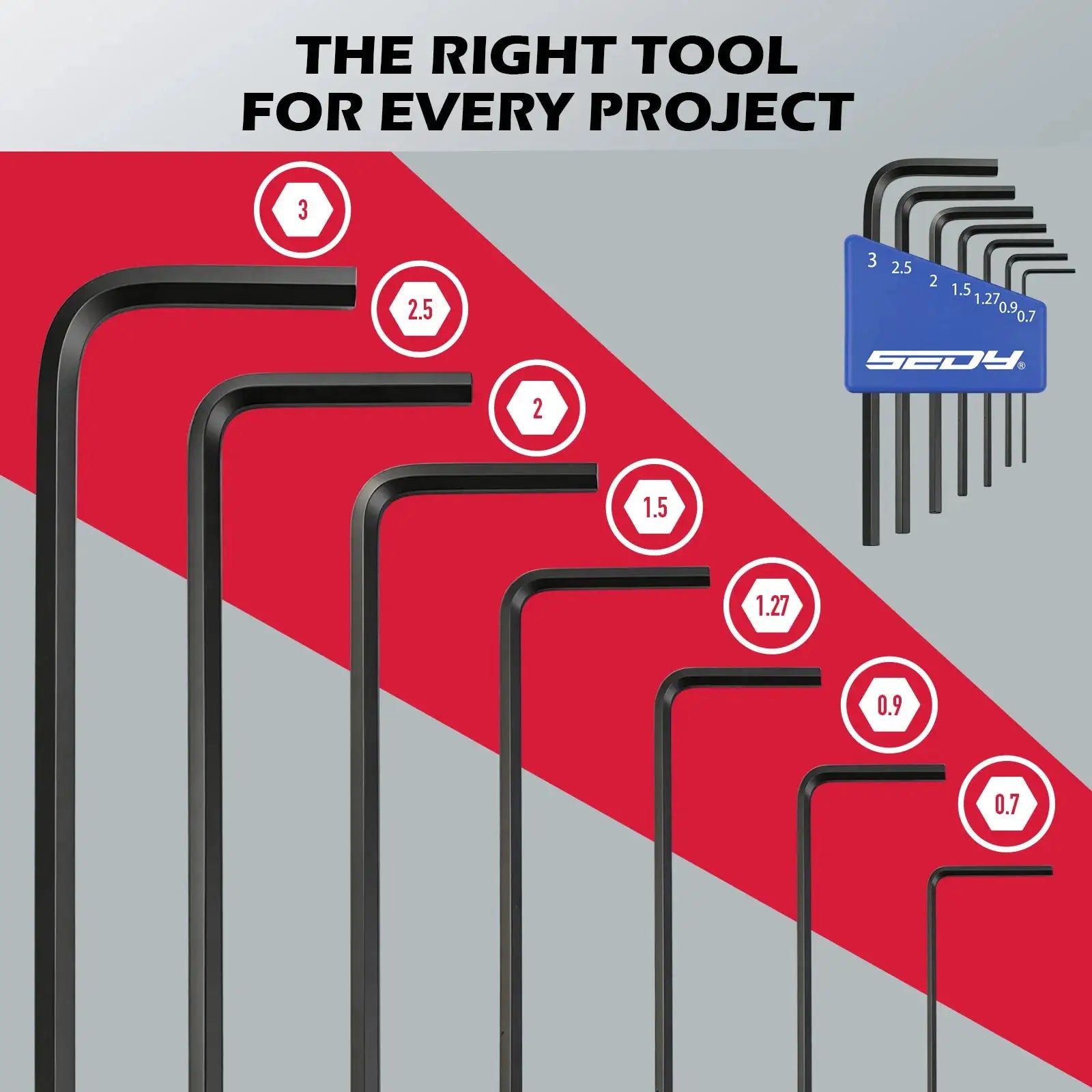 SEDY 22-Piece Mini Allen Wrench Set - 3-in-1 Hex & Tamperproof Torx Key Kit, Metric/SAE Sizes, Cr-V Steel for DIY & Repairs from PriceLows™