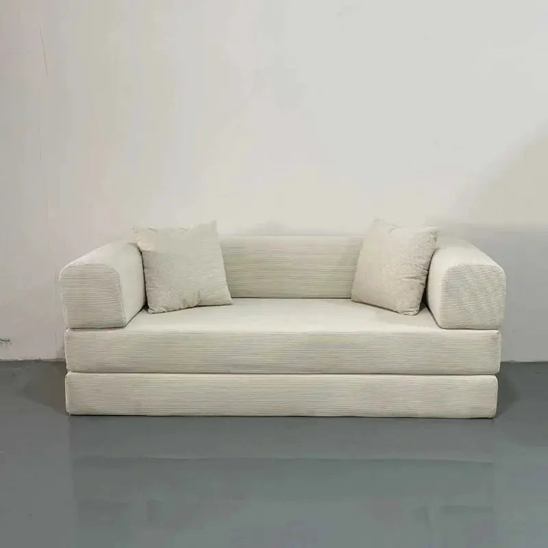 Sofa Bed | Corduroy Fabric | Foldable | L Shaped, Customizable from PriceLows™