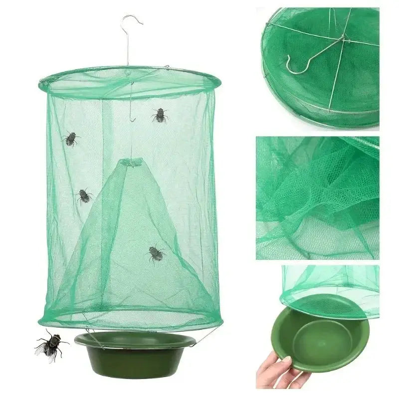 1pc Versatile Fly Trap Cage Outdoor Insect Catcher Killer Pest Control Reusable Hanging Flytrap Cage Net Traps from PriceLows™