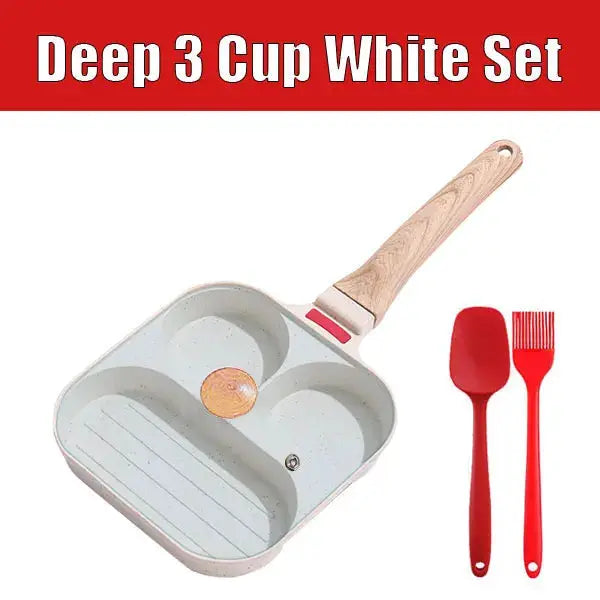 Egg Frying Pan With Lid | 3/4 Cup Capacity | Nonstick Aluminum