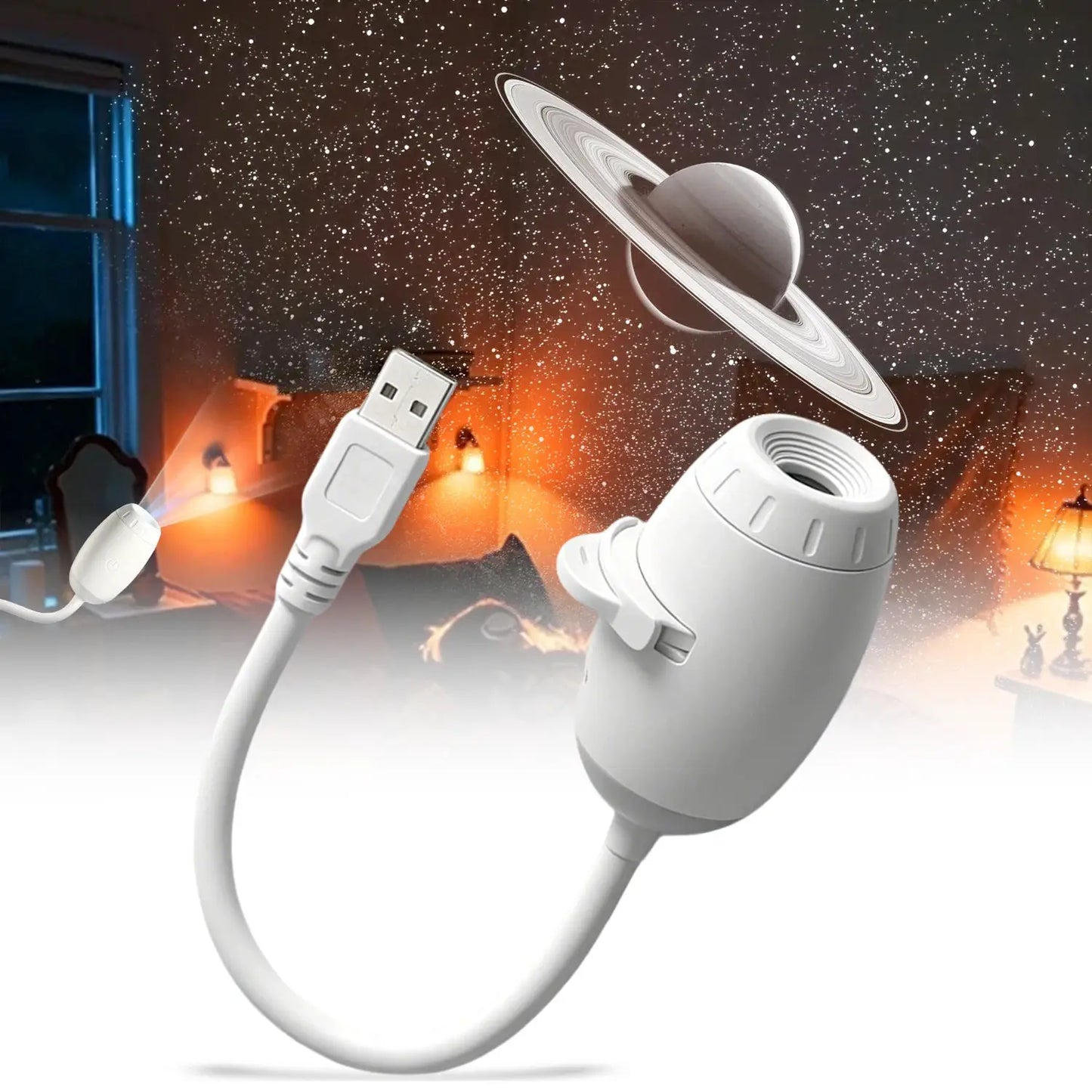 Galaxy Star Projector | 2 In 1 Night Light | Bedroom And Car Decoration | Mini