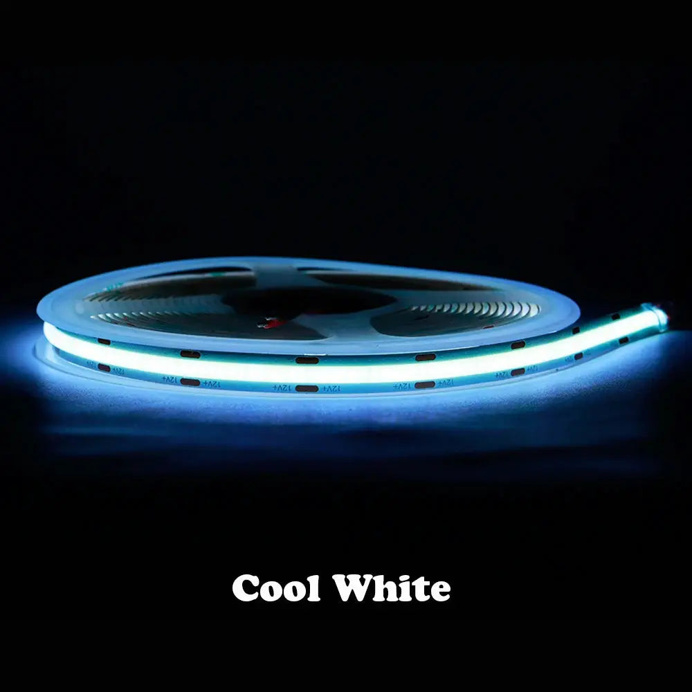 COB LED Strip 480 528 Chips/M High Density Flexible FOB Led Red Green Blue Warm Nature Cool White Linear Dimmable Light 12V 24V from PriceLows™