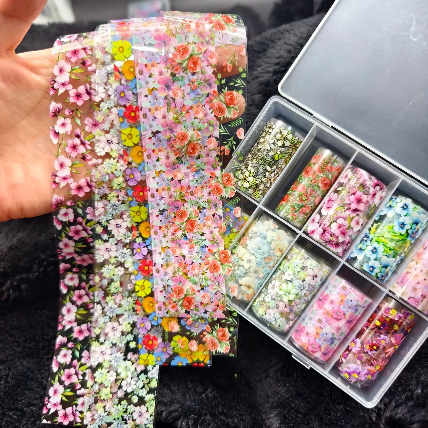 10Rolls Halloween Flower Plaid Angel Marble Bow Nail Foils Transfer Paper Nail Art Stickers Decal Nails Decoration from PriceLows™