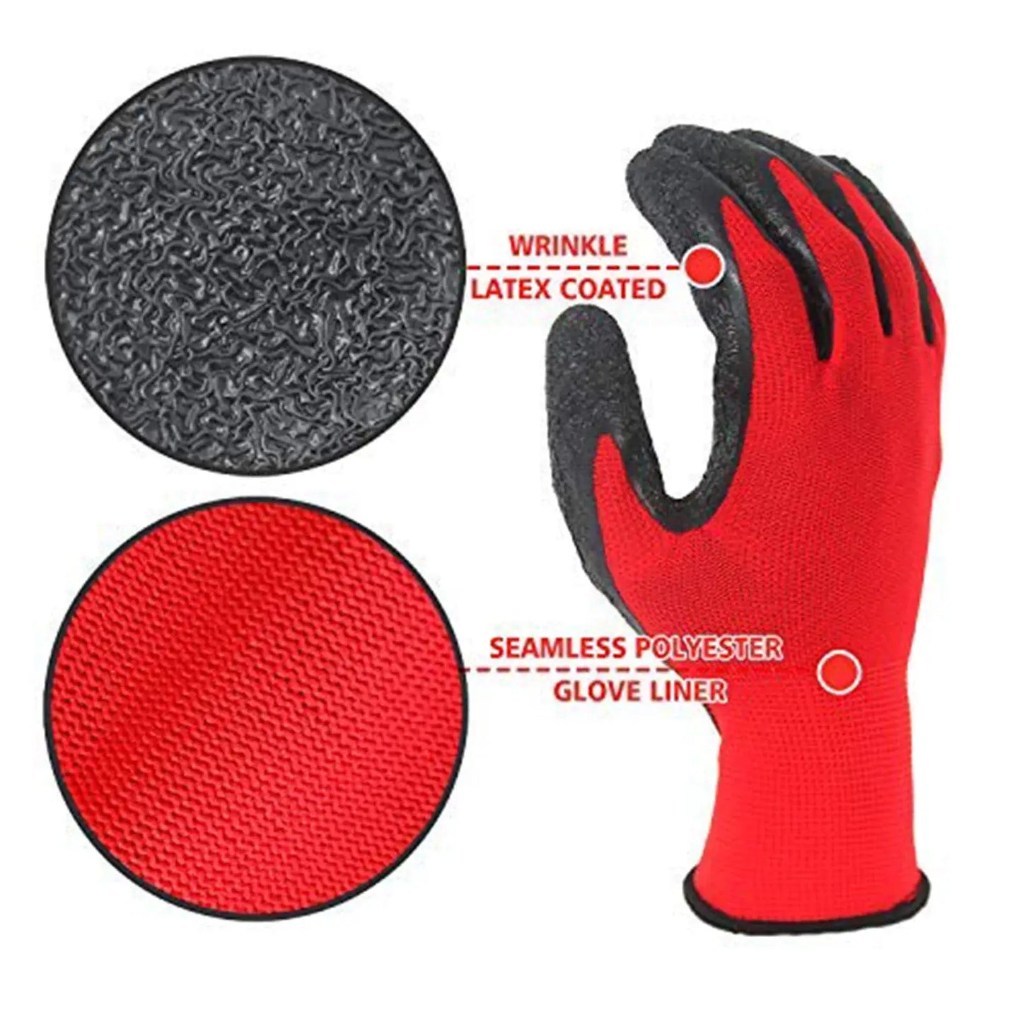 General Multi Use Safety Work Gloves Oil & Wear Resistant Labour Work Protection Gloves for Construction Warehouse Wear MIAO-US from PriceLows™