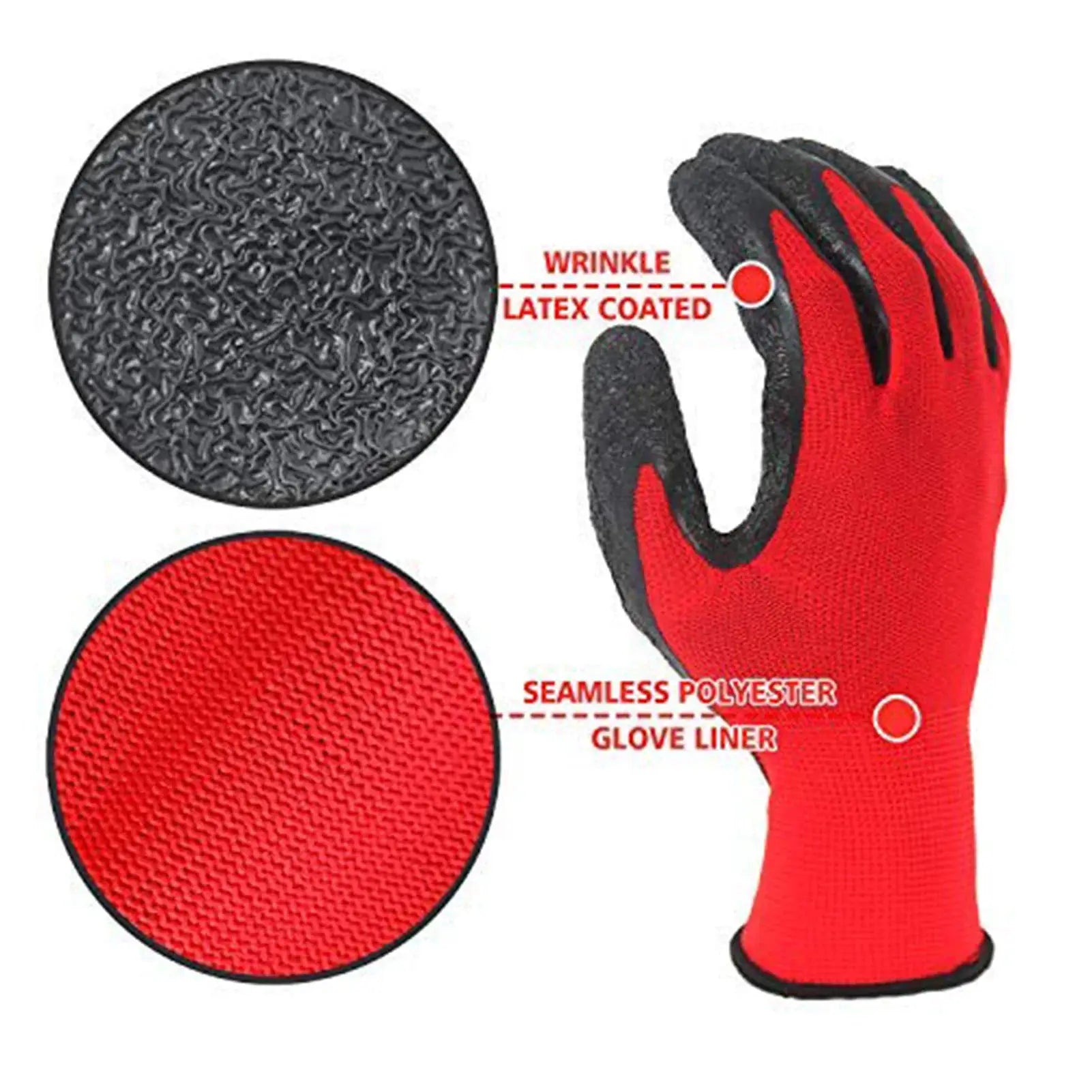 General Multi Use Safety Work Gloves Oil & Wear Resistant Labour Work Protection Gloves for Construction Warehouse Wear MIAO-US from PriceLows™