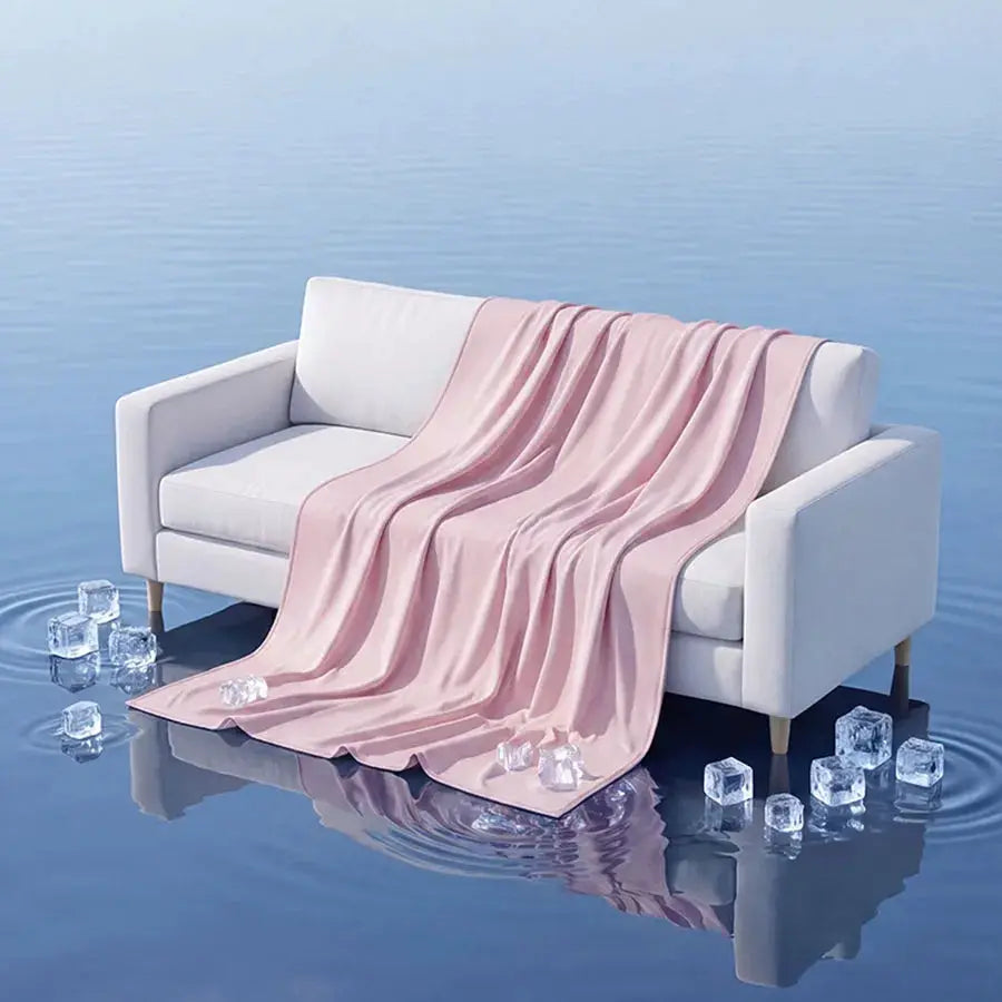 Summer Ice Silk Cooling Blanket | Lightweight Breathable | Multi Color