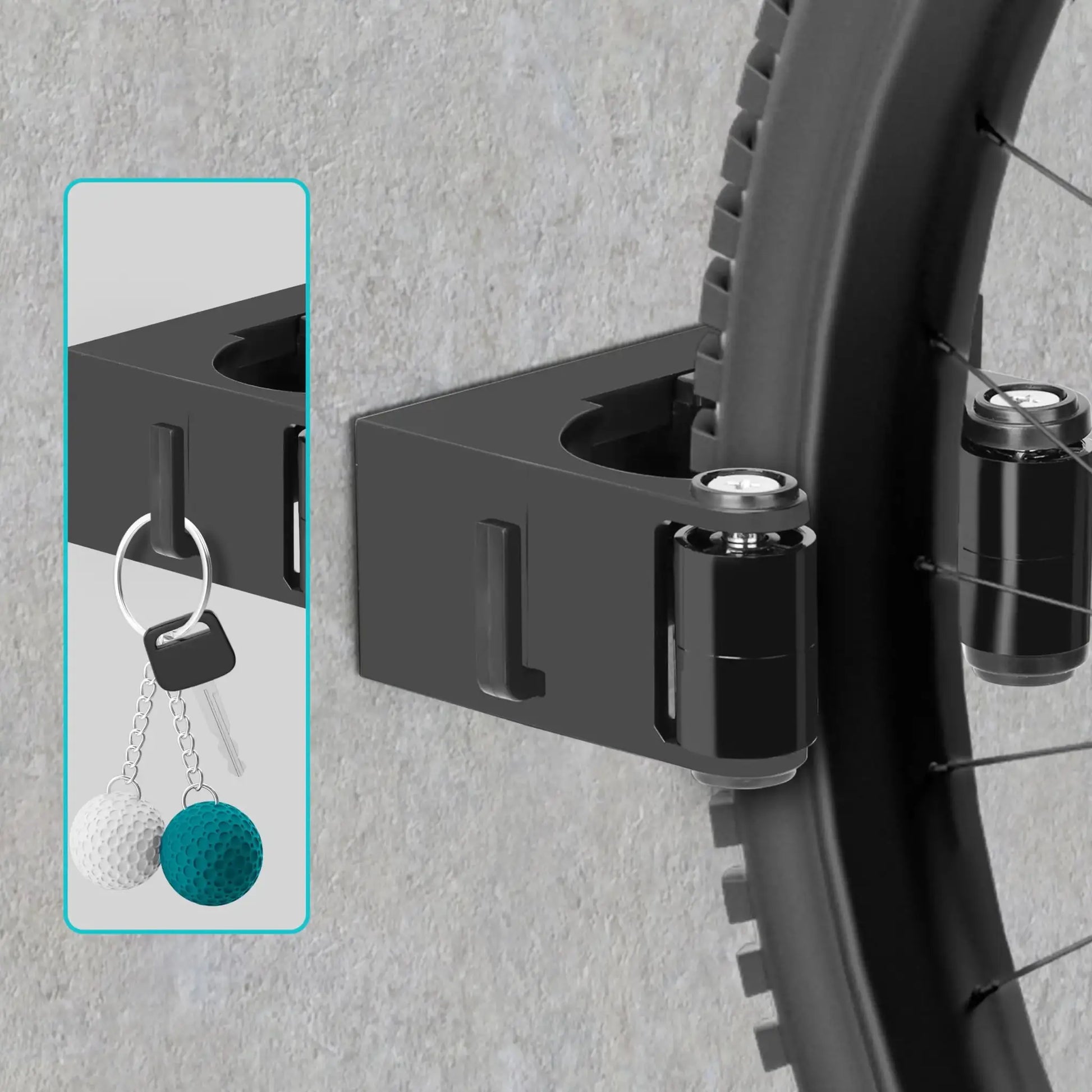 Bicycle Buckle Hooks MTB Road Bike Wall Holder Rack Mount Storage Support Bracket Fits 1.0-2.8 inches Tube Bicycle Parking Rack from PriceLows™