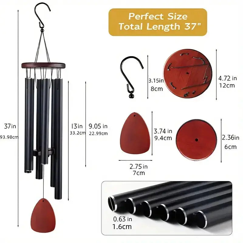 1pc Aluminum Tube Wind Chimes Metal Wind Chimes Inch Pendant Gifts Modern and Simple Gift Home Decoration Pendants from PriceLows™