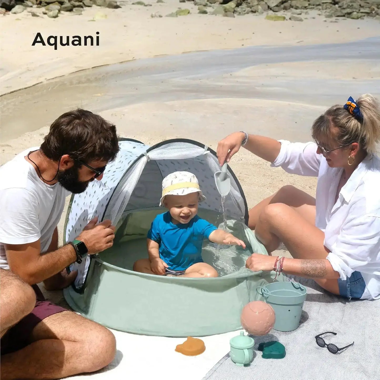 Aquani Tent & Pool | 3 in 1 Pop Up Tent, Kiddie Pool and Play Area (Summer 2024 Essential) from PriceLows™