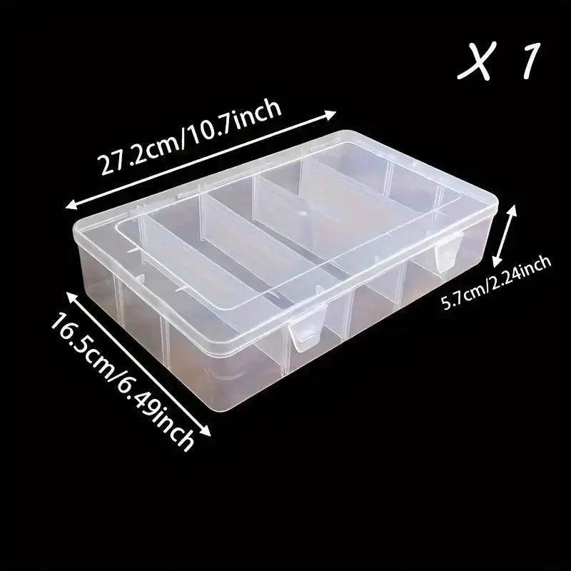 Hardware tool storage box, 5-compartment transparent tool organizer box, screw and accessory sorting box, household screw and wr from PriceLows™