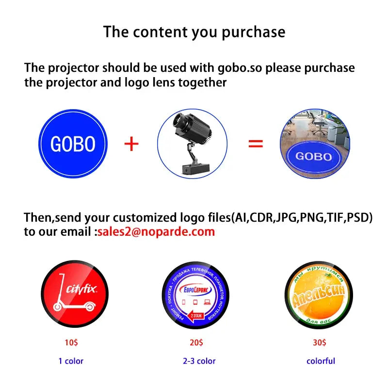 LED Image Projector | IP67 Waterproof | Custom Gobo Logo | HD Projection