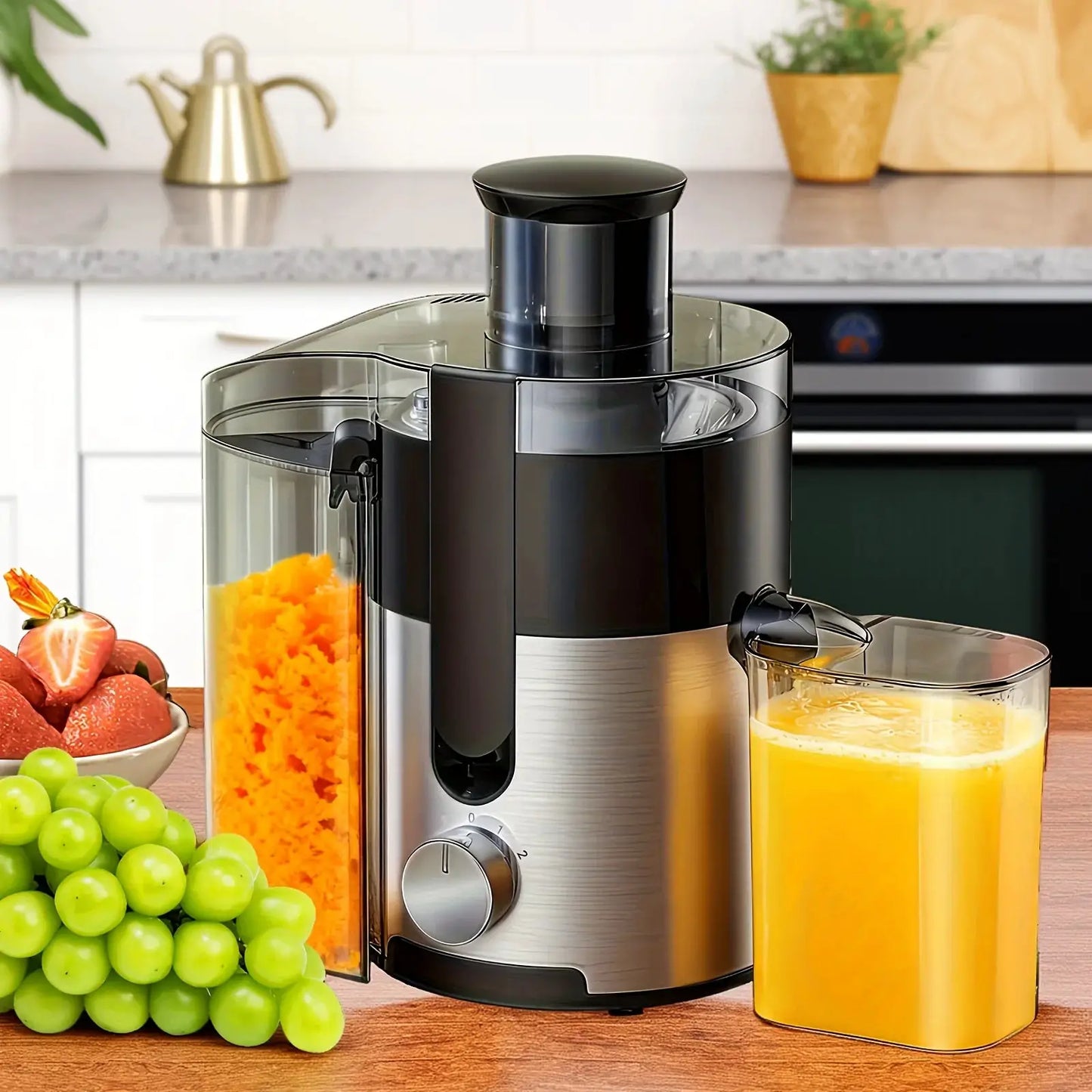 Multi-Function Juicer, Juice Blender, Mixer, Food Processor, 3-Inch Wide-Mouth Juicer Extractor for Vegetables And Fruits, 3-Speed Settings, Easy to Clean, Detachable, High Juice Yield, Fast Juicing, Quick Juice Extraction fo from PriceLows™