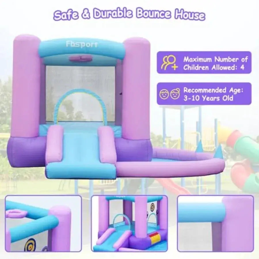 Inflatable Bounce House, Bounce Castle Slide for Indoor Outdoor, Toddler Baby Jumper Bouncer, Jumping Bouncy House with Blower, from PriceLows™
