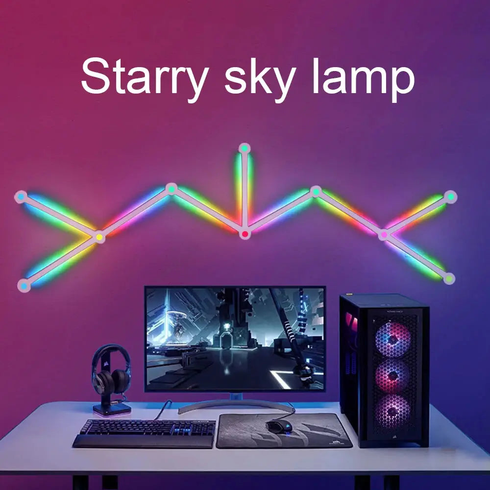 Wiscolor LED RGB Smart Wall Light DIY Atmosphere Night Light Game Room TV Backlight Decorative Wall Light Bar Music Rhythm APP from PriceLows™