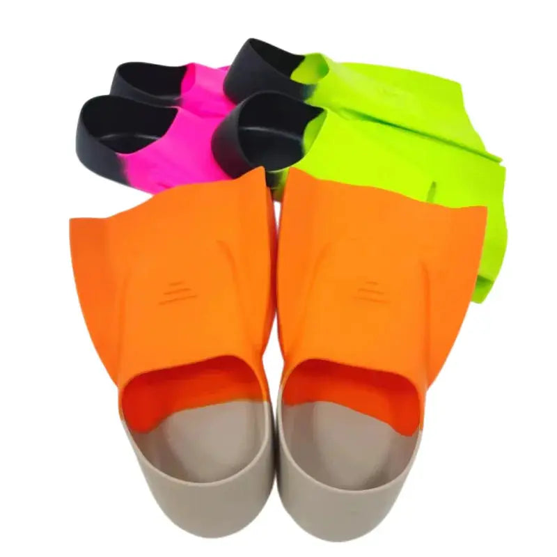 New Swimming Fins To Assist Swimming Flippers Freestyle Training Silicone Short Feet Flippers Children Adult Diving Equipment from PriceLows™