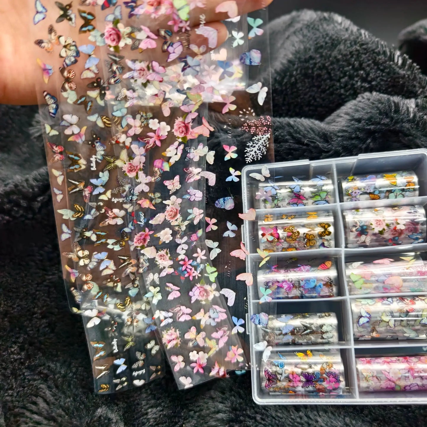 10Rolls Halloween Flower Plaid Angel Marble Bow Nail Foils Transfer Paper Nail Art Stickers Decal Nails Decoration from PriceLows™