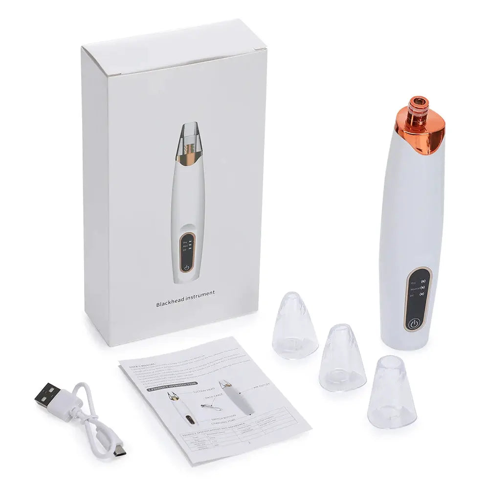 Blackhead Remover Facial Pore Cleaner 3 Suction Power Electric Pimple Acne Extractor Tool Face & Nose Whiteheads Vacuum Removal from PriceLows™