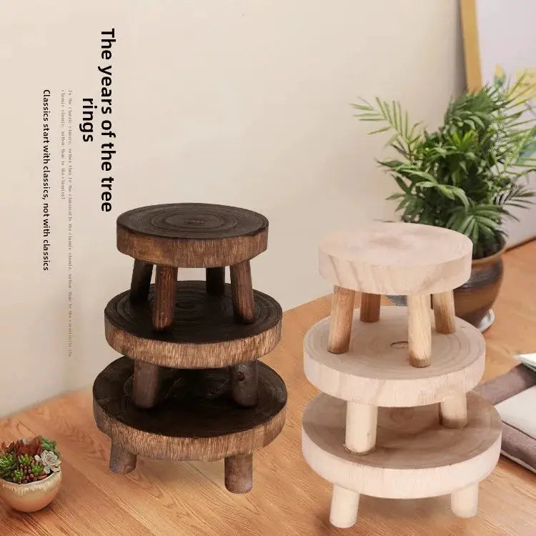 1 PCS Durable Plant Stand Shelf Creative Wooden Stool High Quality Succulent Pot Holder For Living Room from PriceLows™