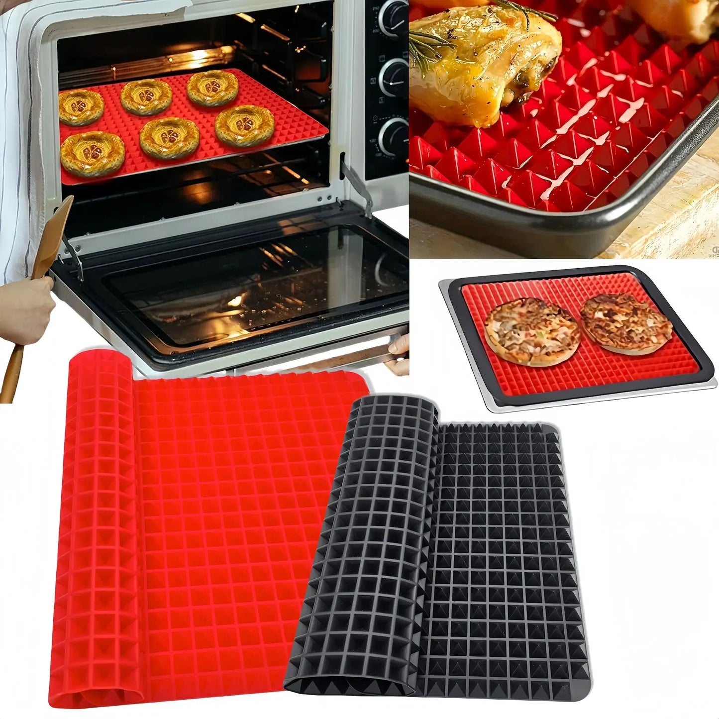Silicone Baking Mat | Large Size | Nonstick Pyramid Design | Baking And Pastry
