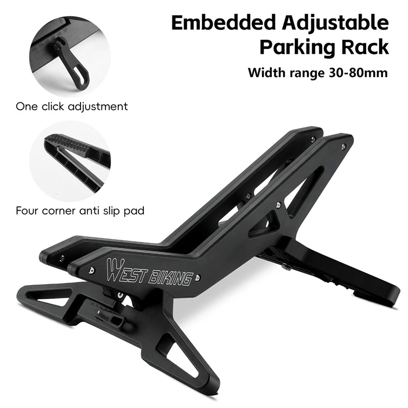 WEST BIKING Adjustable Bicycle Parking Rack Portable MTB Road Bike Rack Garage Home Embedded Bike Display Stand Bike Accessories from PriceLows™