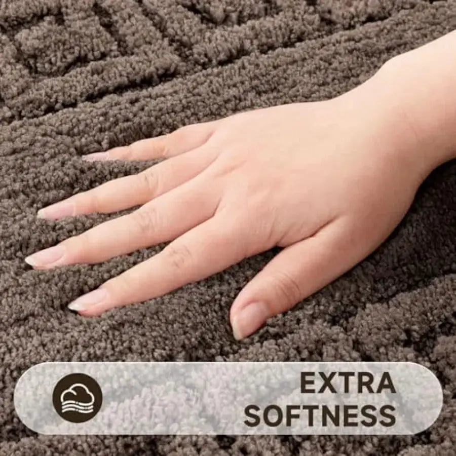 Bathroom Rugs Sets 3 Pcs Non Slip Washable, Absorbent Microfiber Bath Mats for Bathroom Shower Rug Runner Quick Dry, Plush Supe from PriceLows™