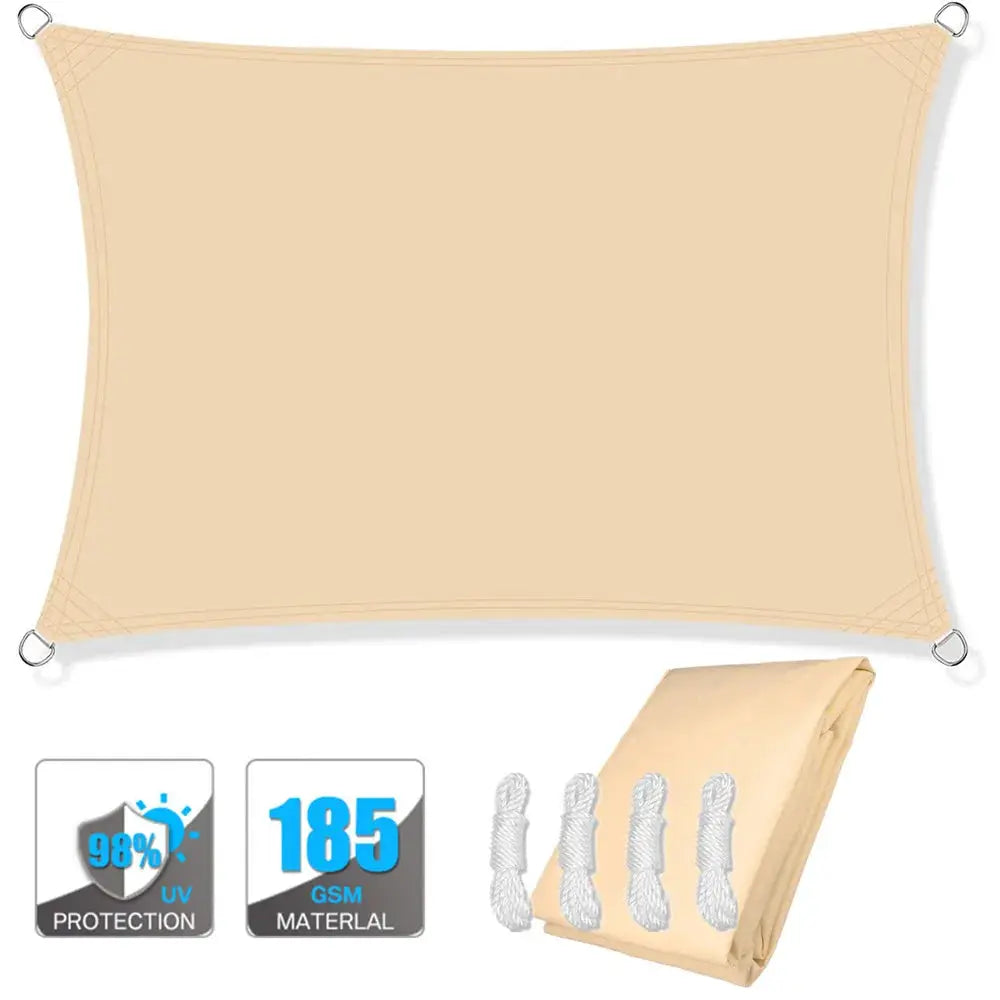 Rectangle Sun Shade Sail | Waterproof Oxford Canopy | UV Blocking Outdoor Shelter