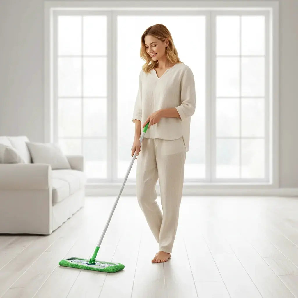JINYUDOME 3Pcs Microfiber Mop Pads Reusable for Swiffer XL Sweeper Green Washable Dry Wet Mopping 17*5" Floor Cloths from PriceLows™