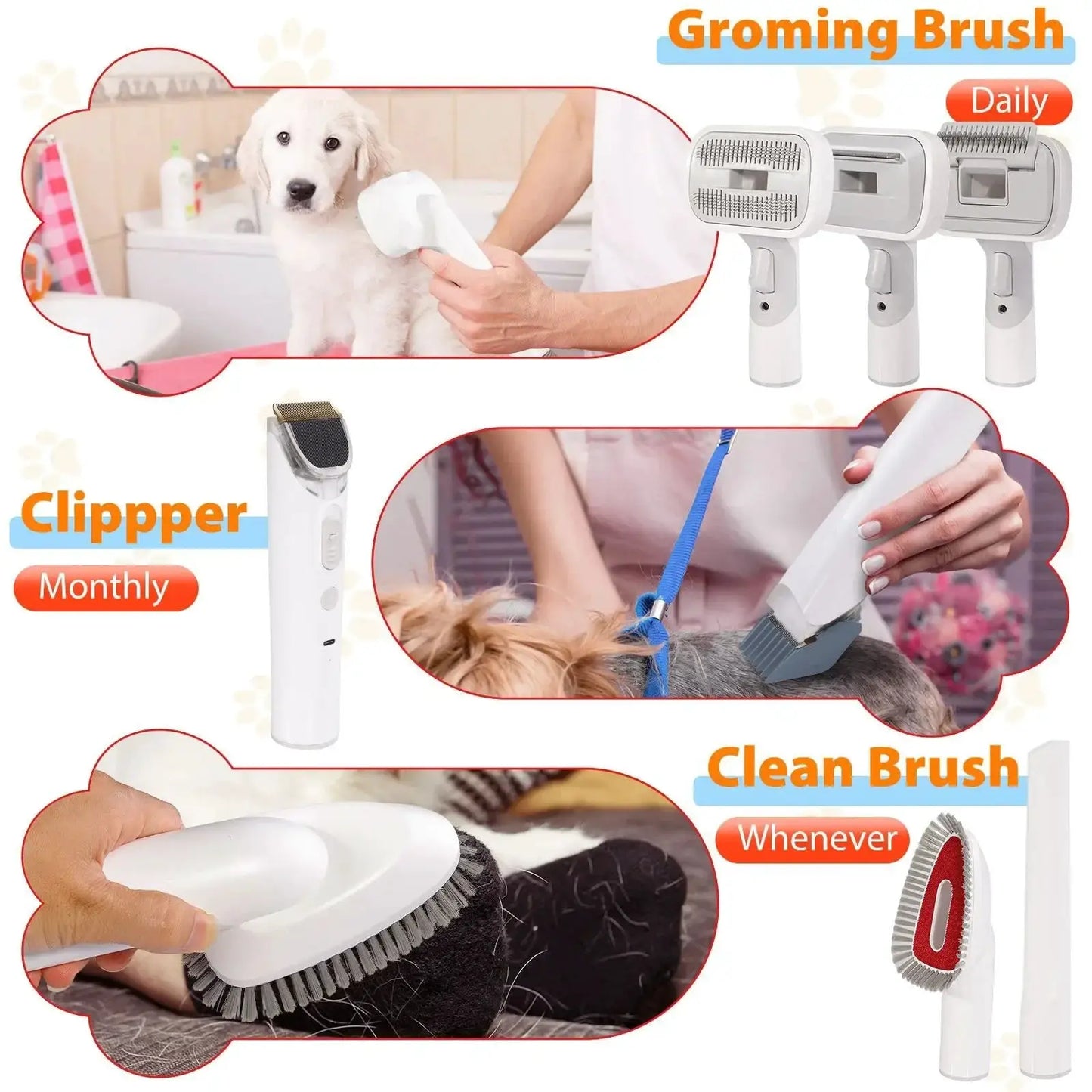 Dog Hair Vacuum | 6 In 1 Design | Powerful Suction | 1-2 L Dust Box