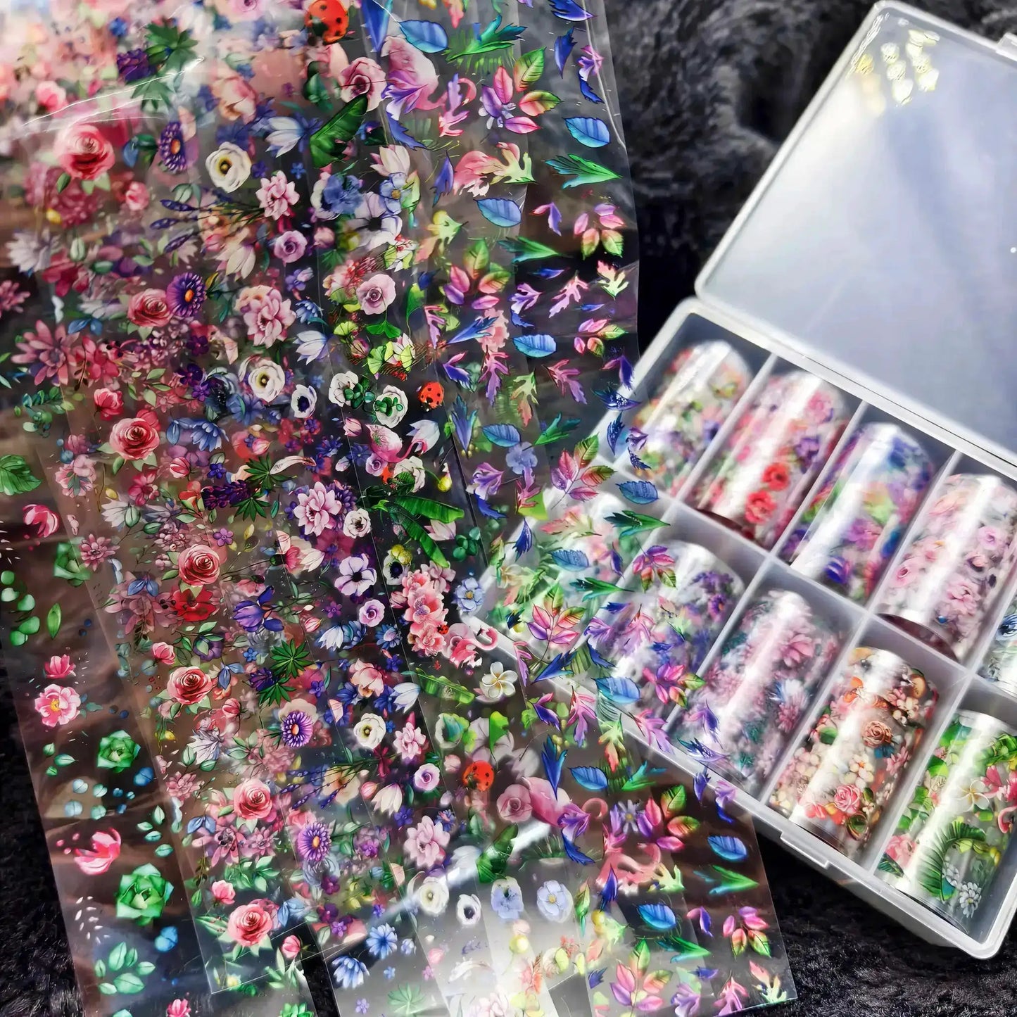 10Rolls Halloween Flower Plaid Angel Marble Bow Nail Foils Transfer Paper Nail Art Stickers Decal Nails Decoration from PriceLows™