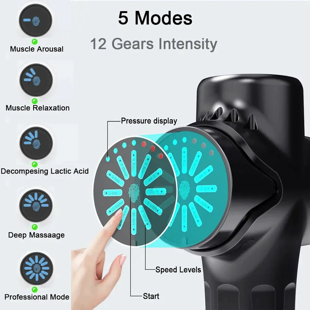 Massage Gun | 24V Power | 12 Speed Levels | Hot Cold Compress