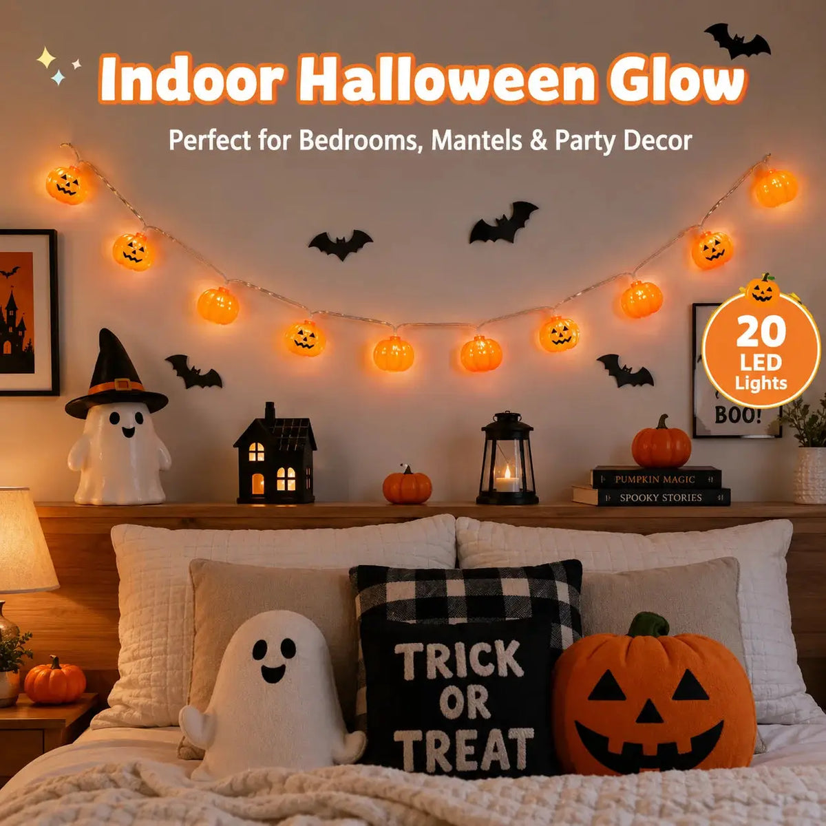 Halloween String Lights | 20 LED | Warm White | 10 Feet