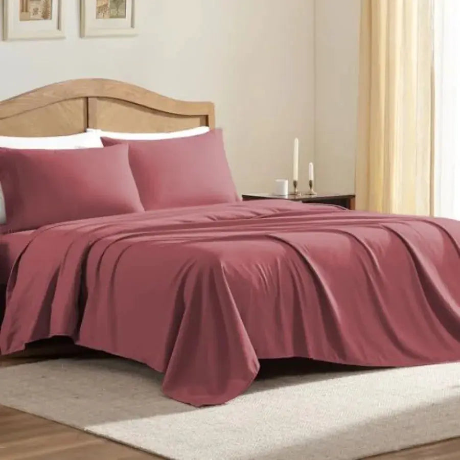 Home Sheet Set Size, 4-Piece Bedding, Lightweight and Super Soft Easy Care Microfiber Shrinkage and Fade Resistant Bedding Set from PriceLows™