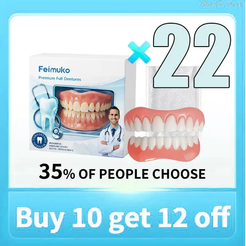 Snap-On Teeth Set | Adjustable Dentures | Adult Gap Filler