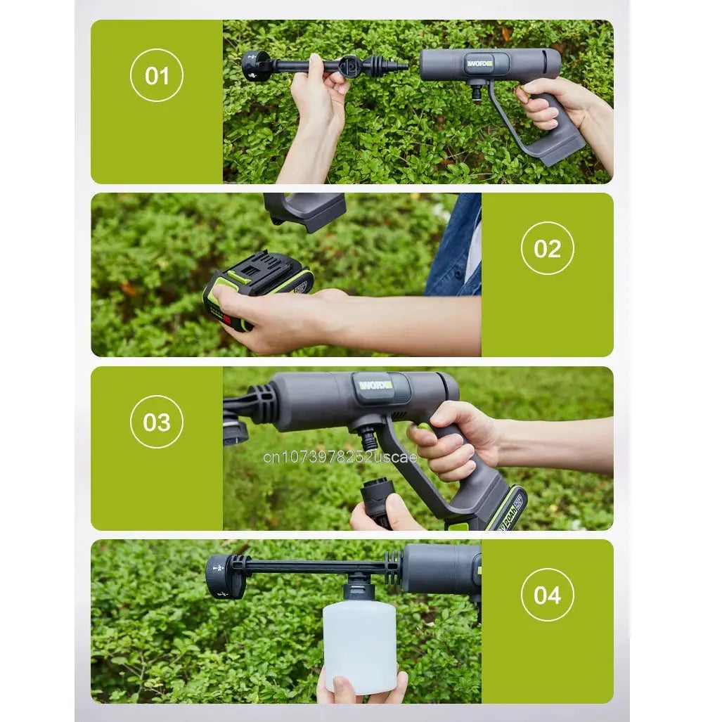 Worx Wireless Car Washer WU623 Household Wireless High Pressure Cleaner Portable [Non Battery and Charge] from PriceLows™
