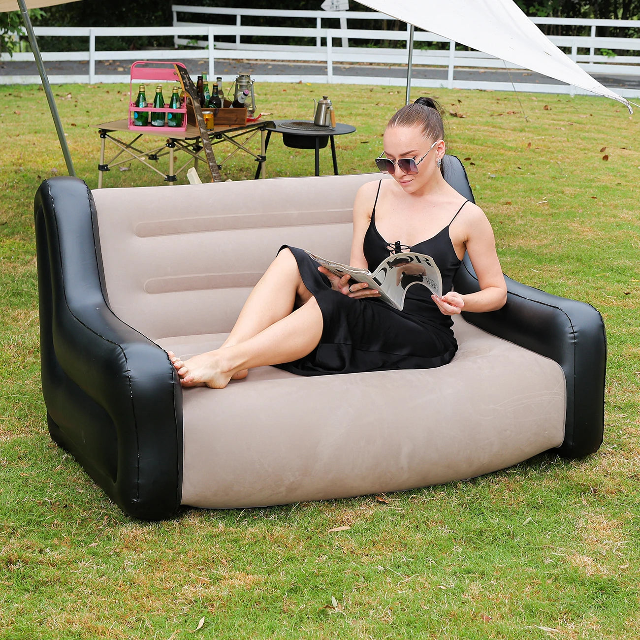 Inflatable Sofa | Outdoor Camping Lounger | Double Size | Foldable