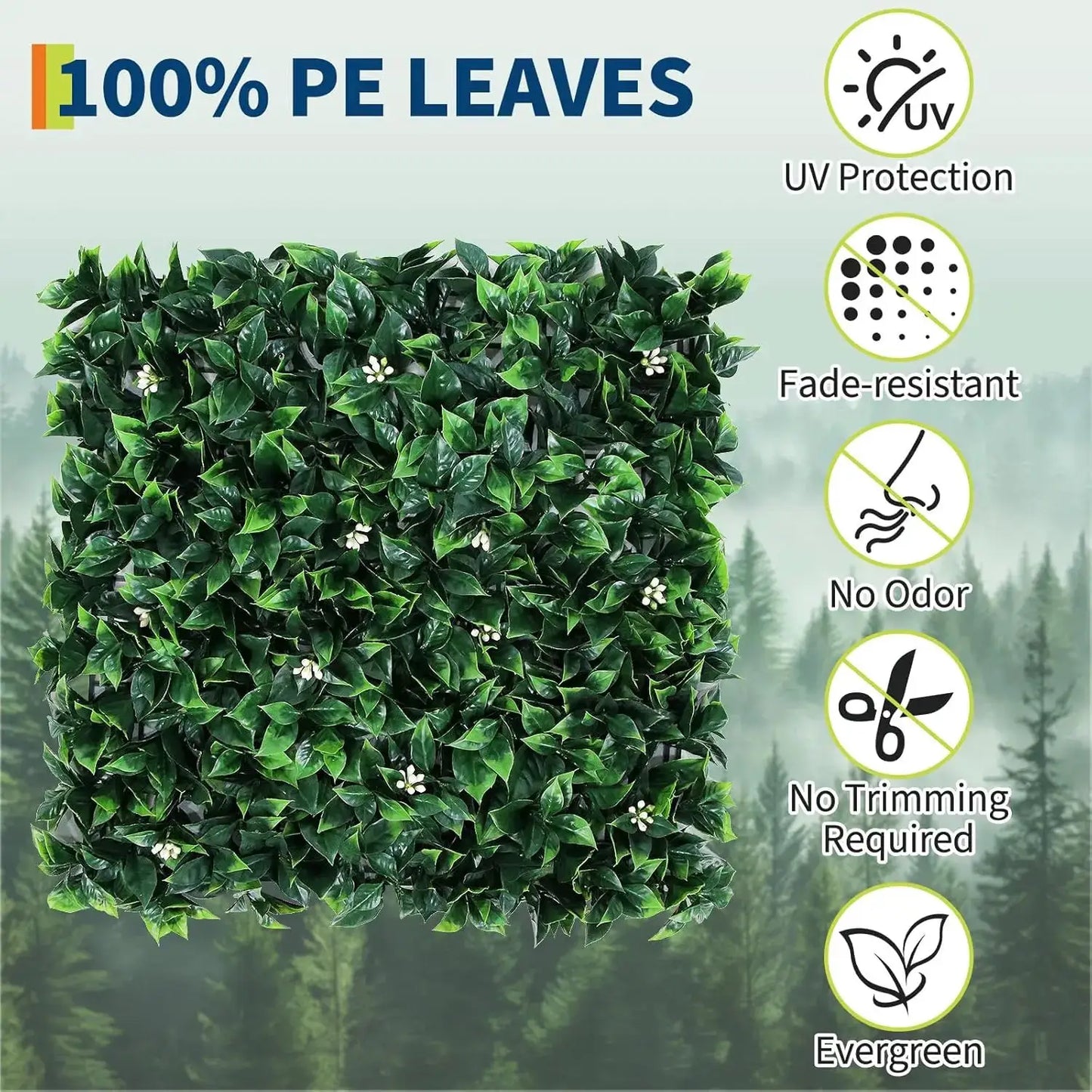 12Pcs Artificial Grass Wall Panels 20"x20",Hedge Fence Screen,Fake Greenery Backdrop for Indoor Outdoor Garden Fence Backyard from PriceLows™