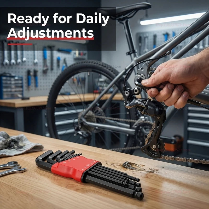Universal Torque Length Metric Double Head Allen Wrench Set with Socket for Motorcycle Bikes Home Assembly and Disassembly Tools from PriceLows™