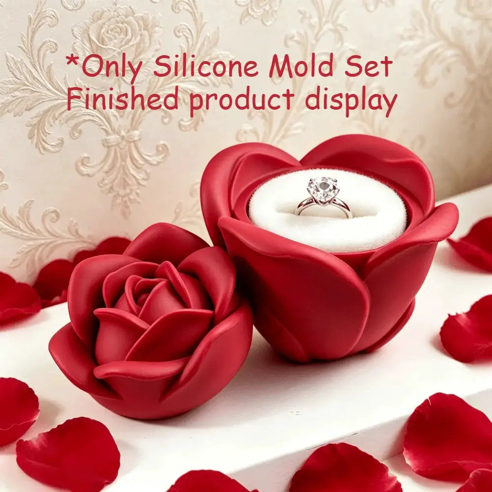 Rose Silicone Mold Set | Lid Ring | 4 Sizes | Resin Candle Maker